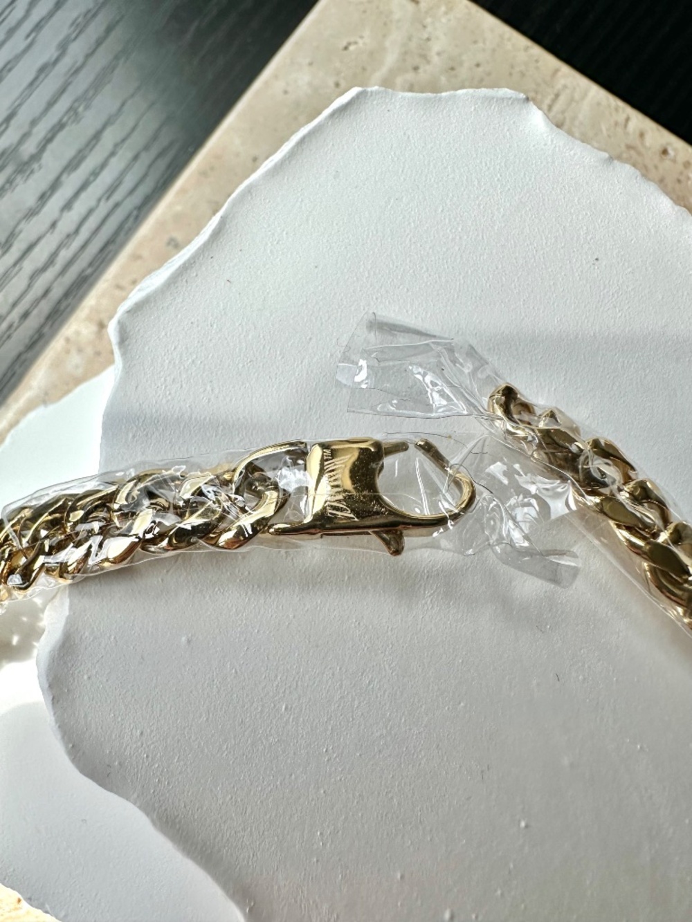 NIB | Rare Romance | Pearl Cuban Chain Unisex Necklace - Picture 5 of 8